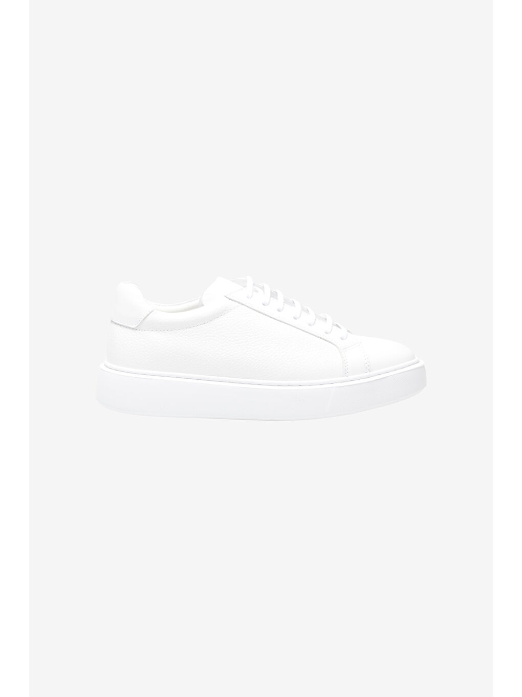 Erkek Beyaz %100 Deri Sneaker Ayakkabı