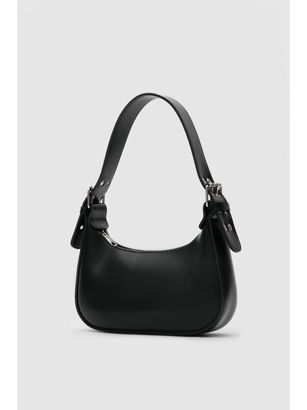 Muse Oval Baget Çanta Siyah-1