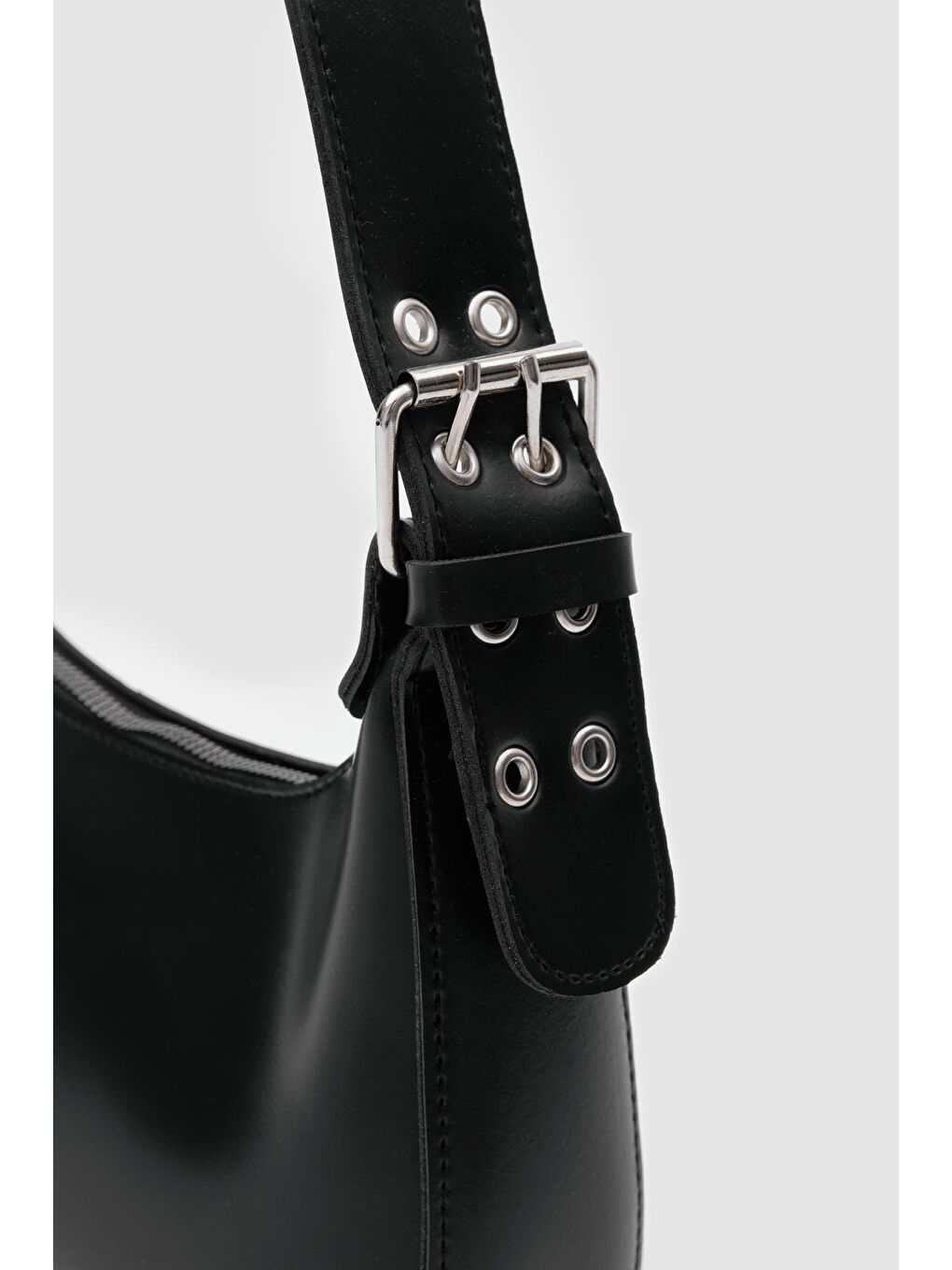 Muse Oval Baget Çanta Siyah-5