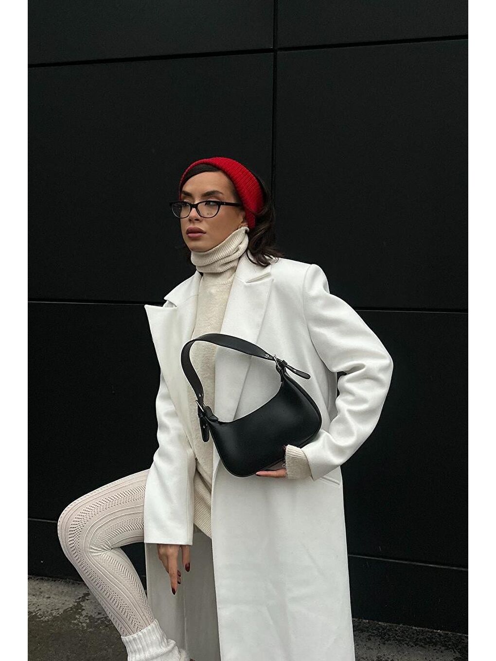 Muse Oval Baget Çanta Siyah-10