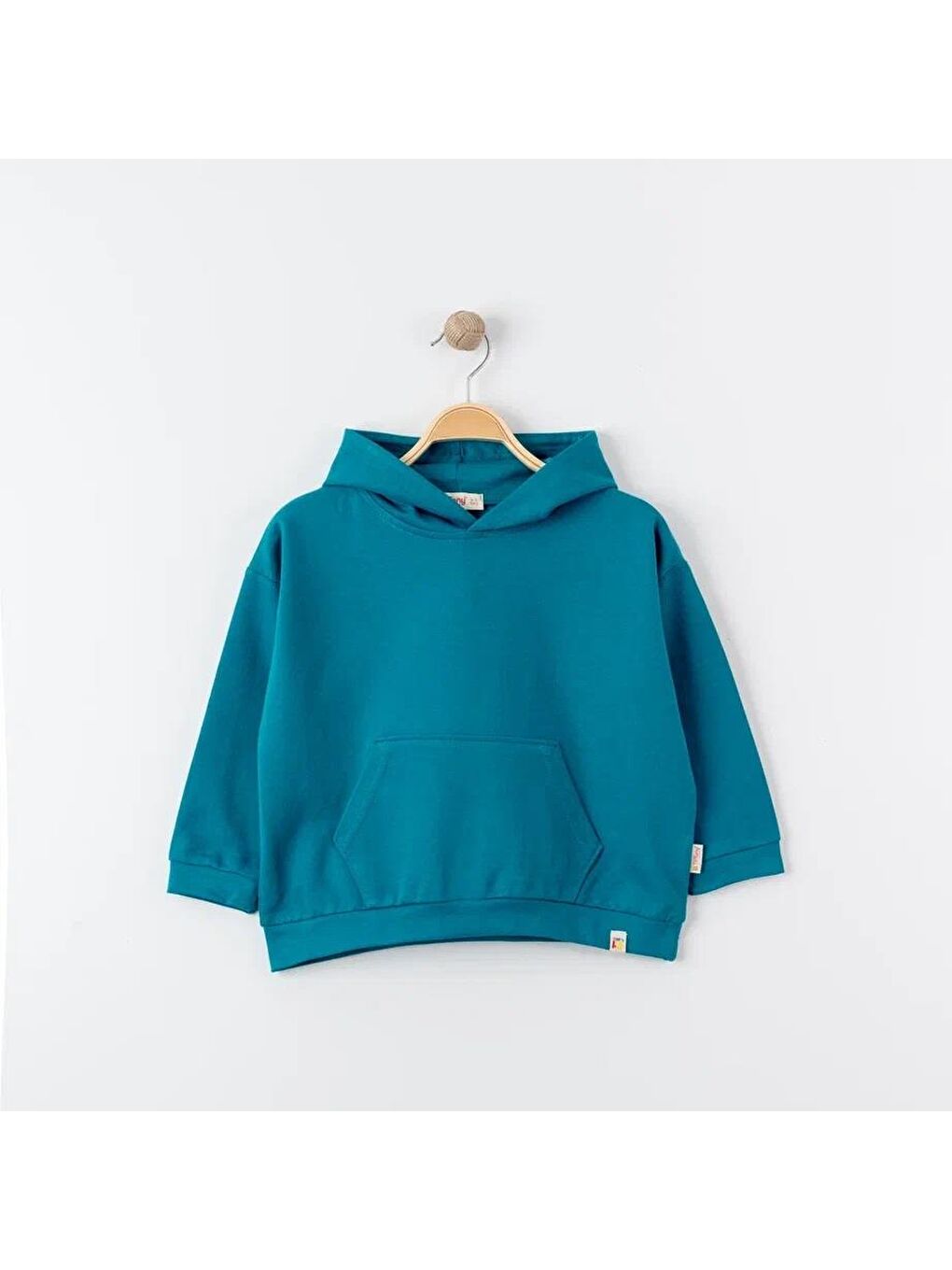 Turkuaz Oversıze Eşofman Theme Kapüşonlu Sweatshırt