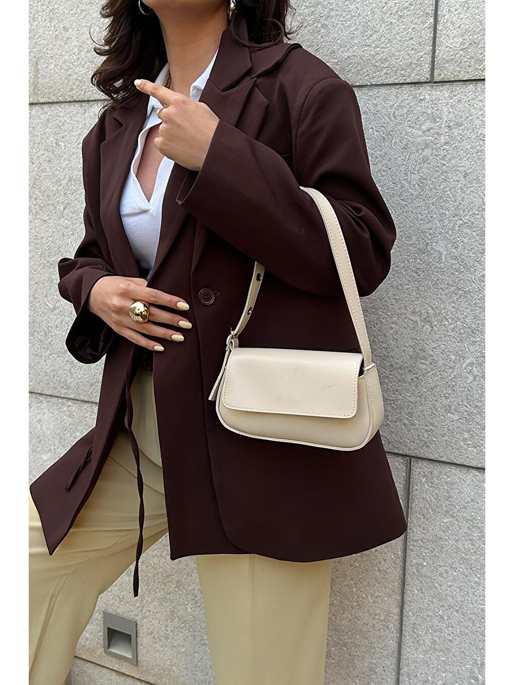 Mirage Baget Çanta  Bej-5