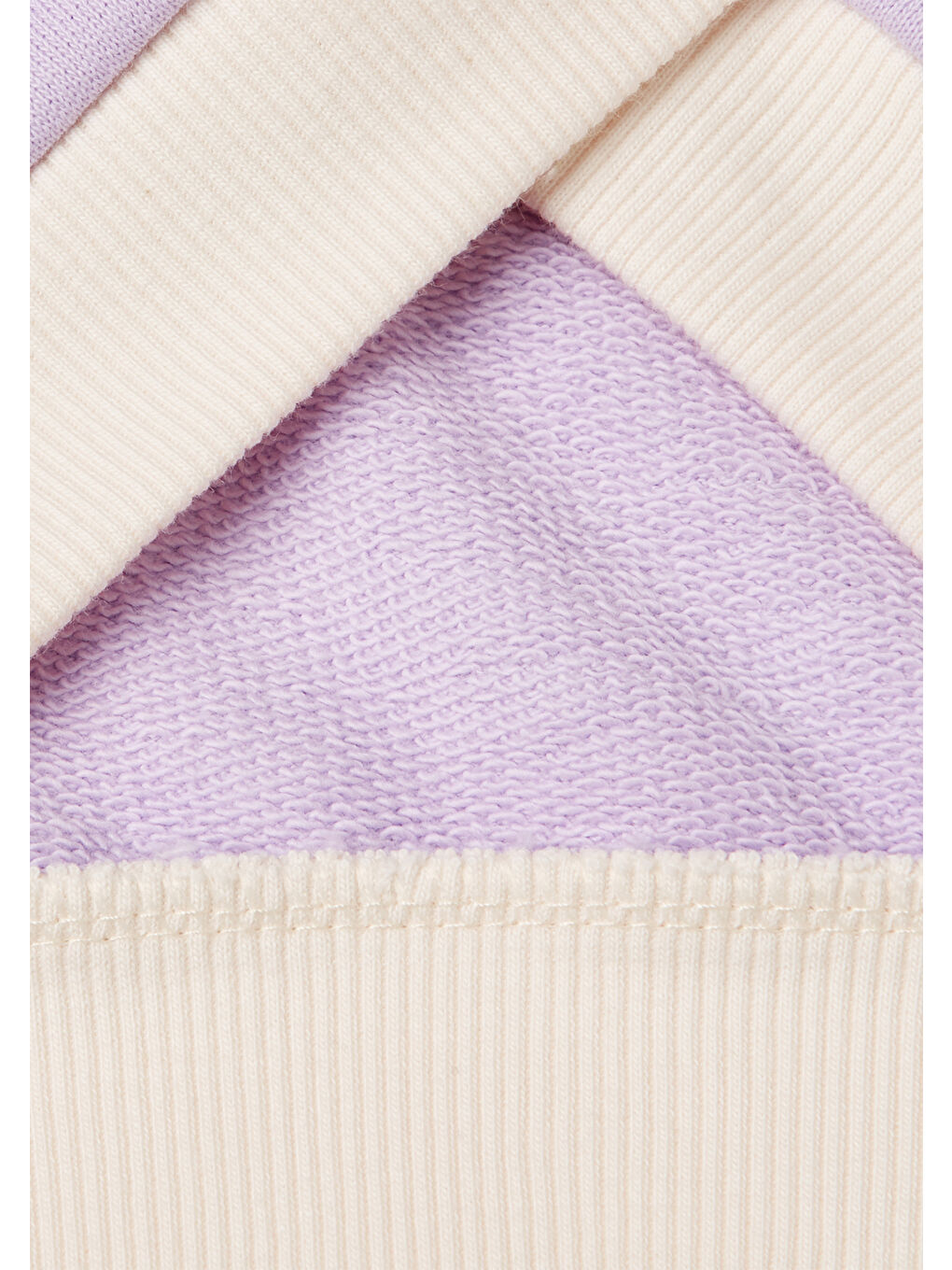 Kız Çocuk Lila Mix Simli Benetton Logo İşlemeli Fermuarlı Sweatshirt-2