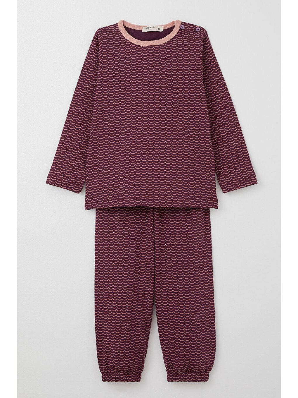 Kırmızı Kız Çocuk Pijama Takımı Desenli Vişne Çürüğü (1-2 Yaş)