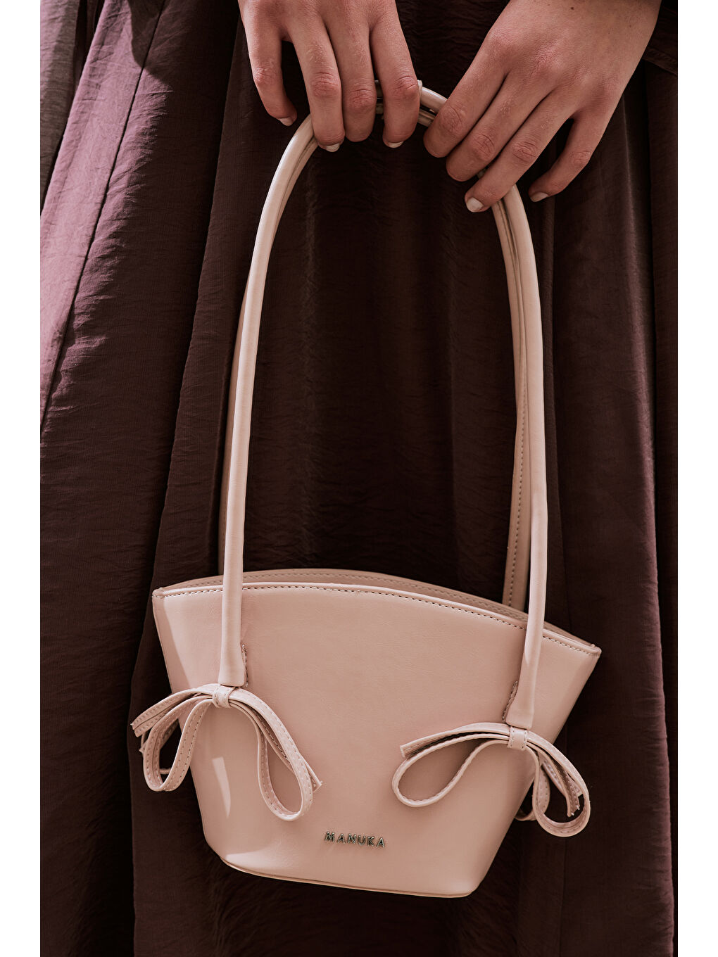 Pembe Sandy Fiyonklu Mini Çanta Mochı-3