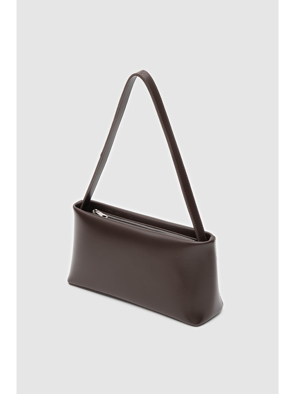 Kahverengi Capella Basic Baget Çanta Acı Kahve-4