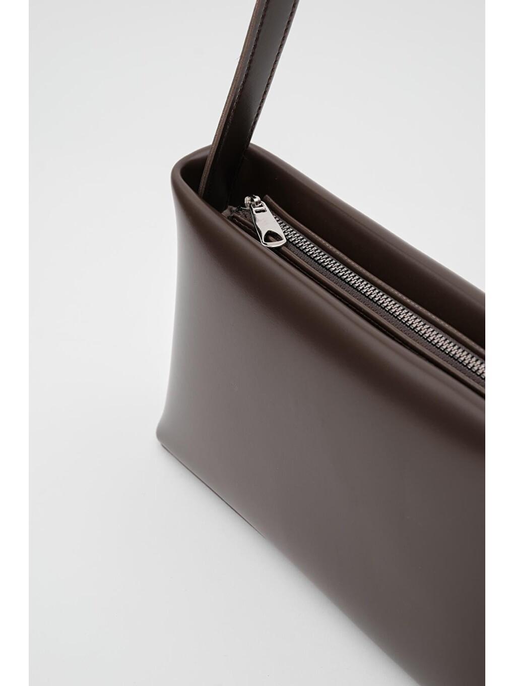 Kahverengi Capella Basic Baget Çanta Acı Kahve-6