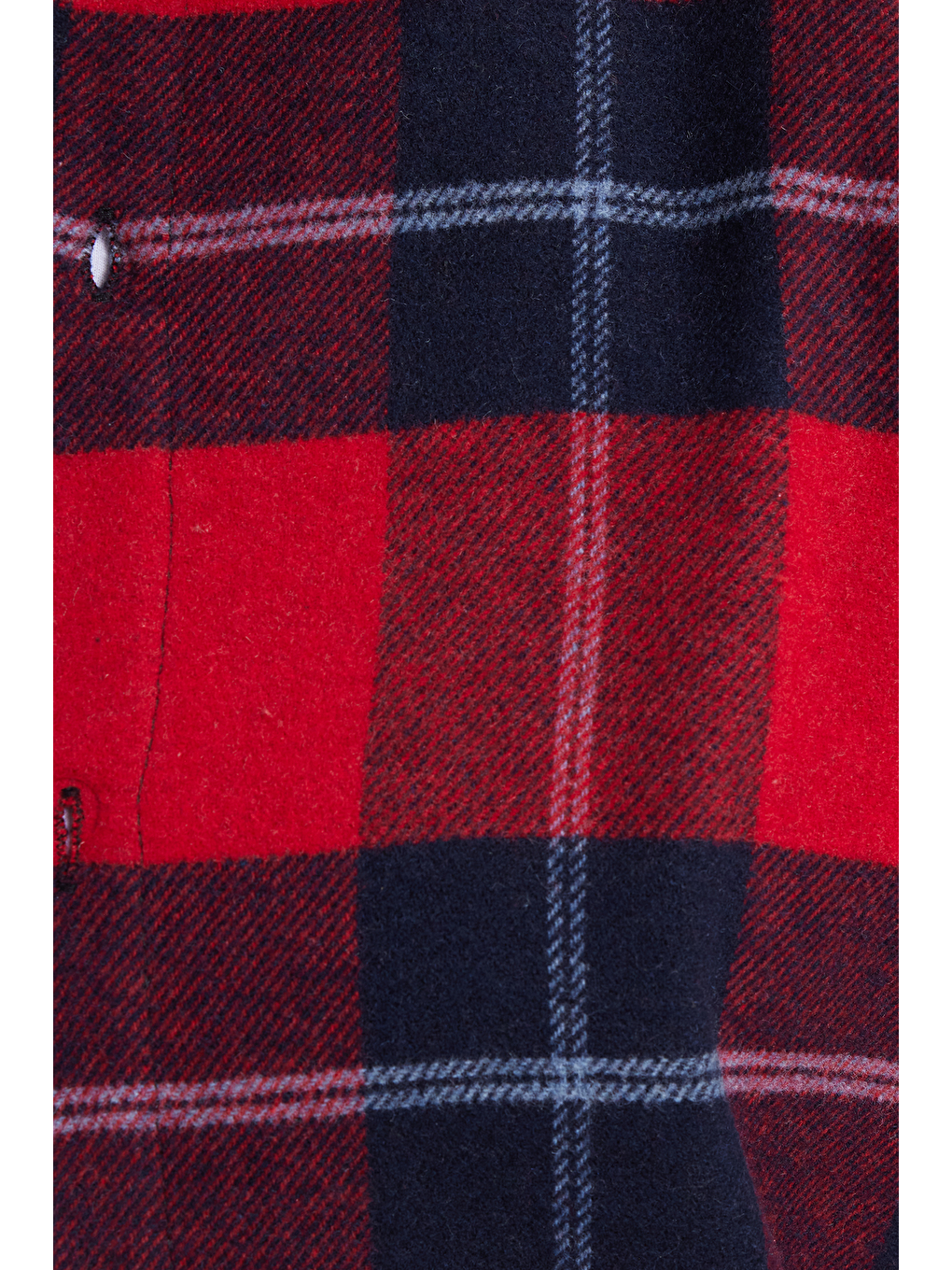 Kırmızı Erkek Slim Fit Dar Kesim Kareli Kışlık Oduncu Gömlek-4