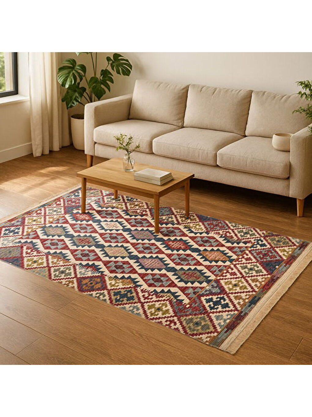 Karışık Soft Talu Halı - Renkli - 80x150 cm