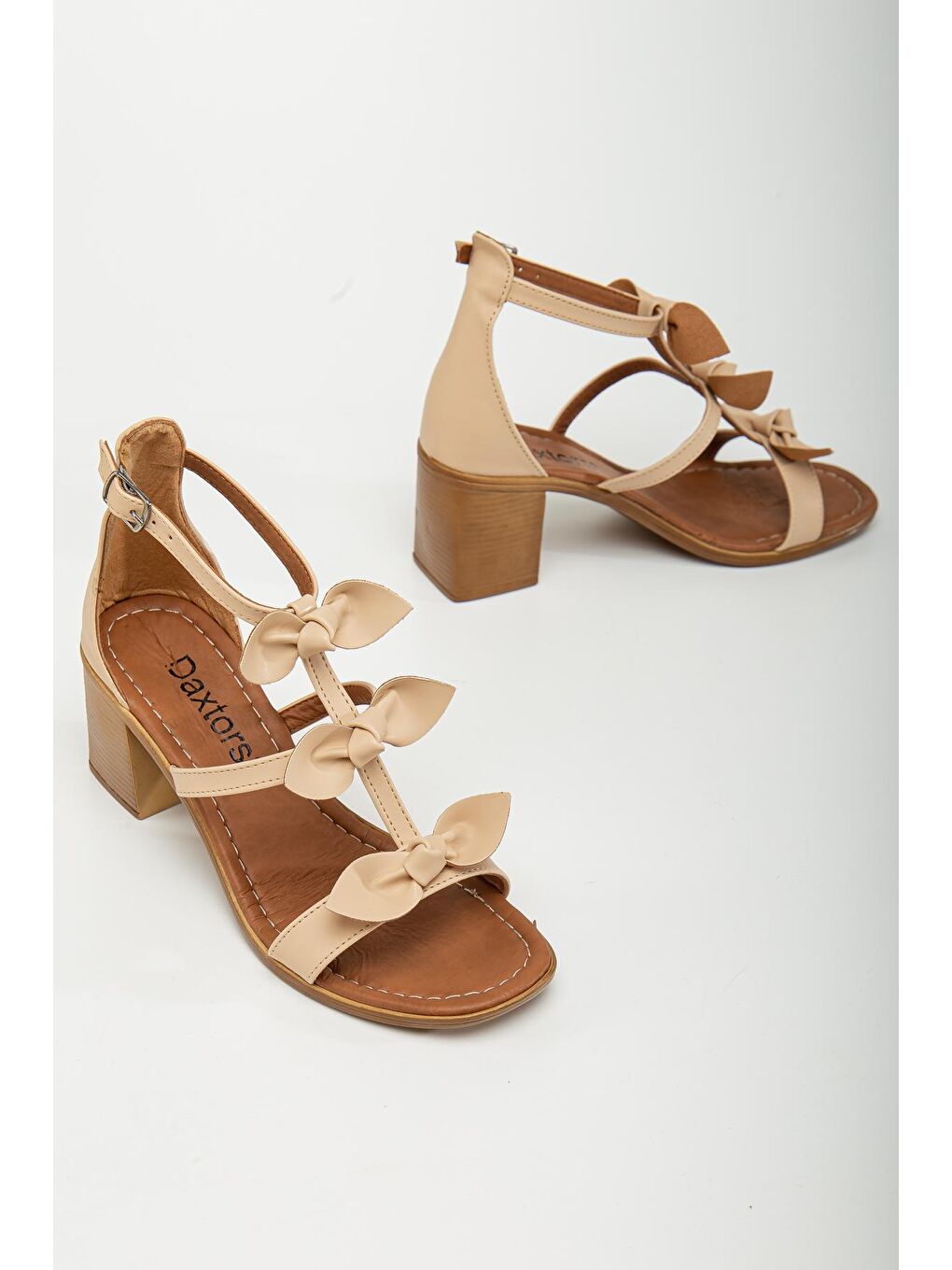 Bej D1702 Kadın   Klasik Topuklu Ayakkabı-4