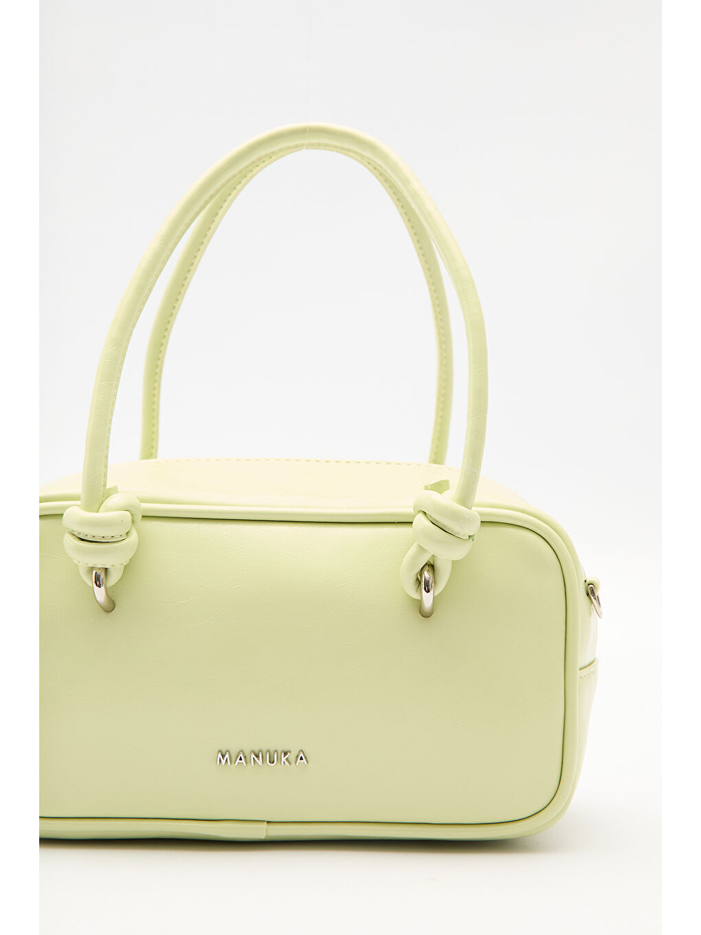 Yeşil Etre Bağlama Detaylı Bowling Çanta Ice Cream-5