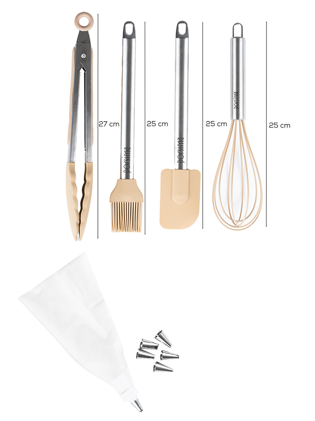 Kahverengi 3161 10 Parça Pasta ve Tatlı Servis Seti-3