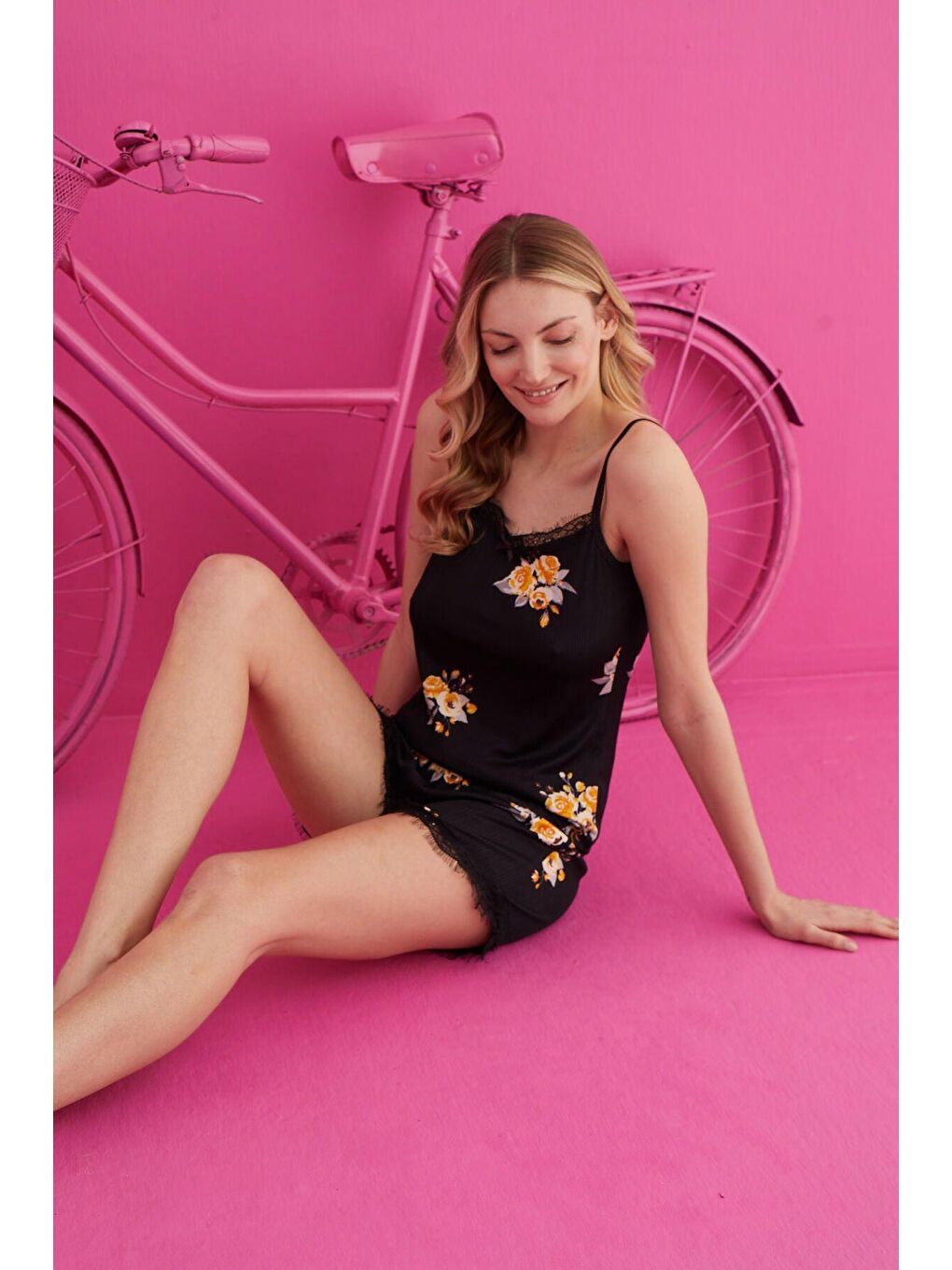 Siyah Pegasus İp Askılı Şort Takım 4097-7