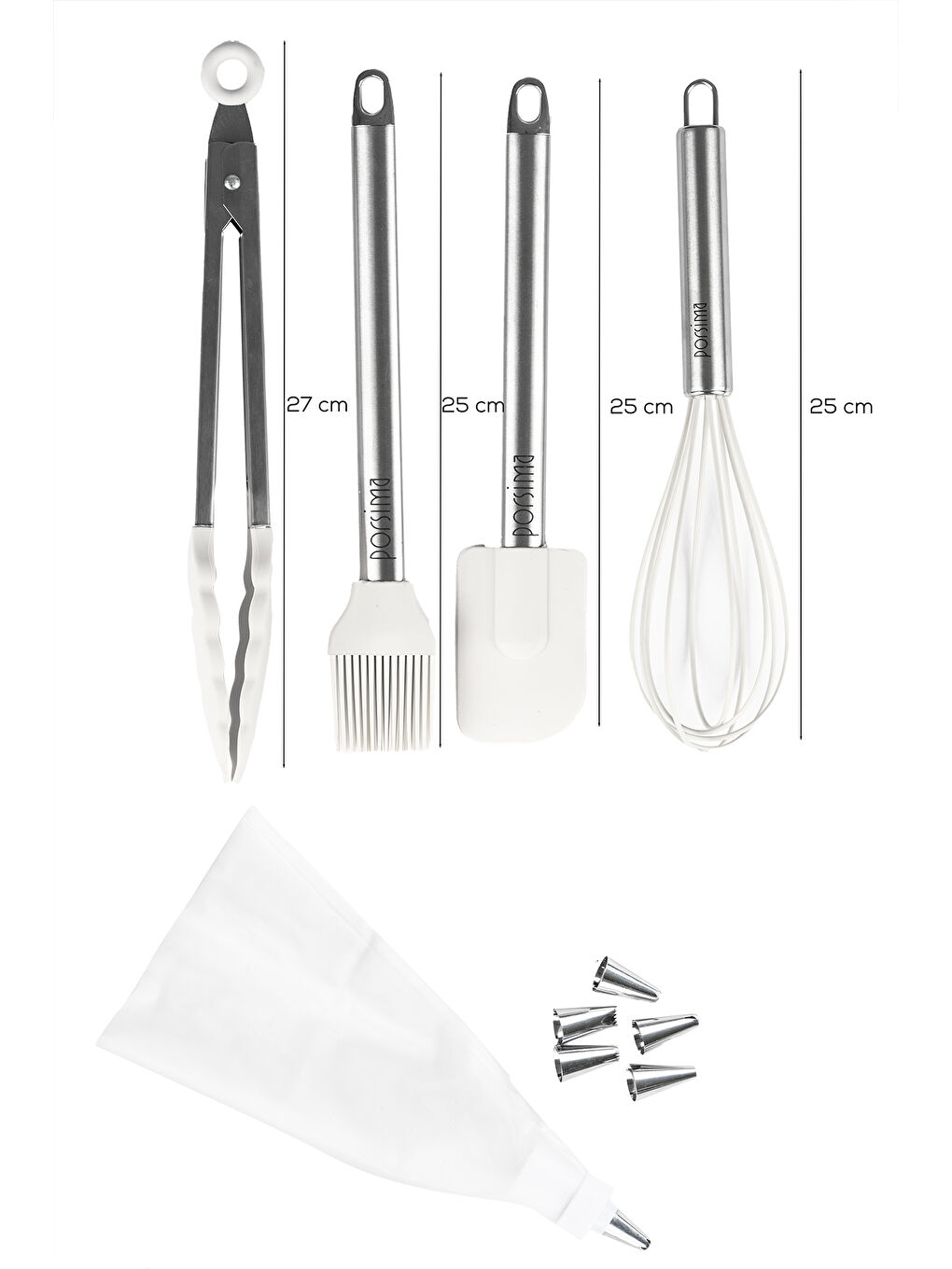 Beyaz 3160 10 Parça Pasta ve Tatlı Servis Seti-3