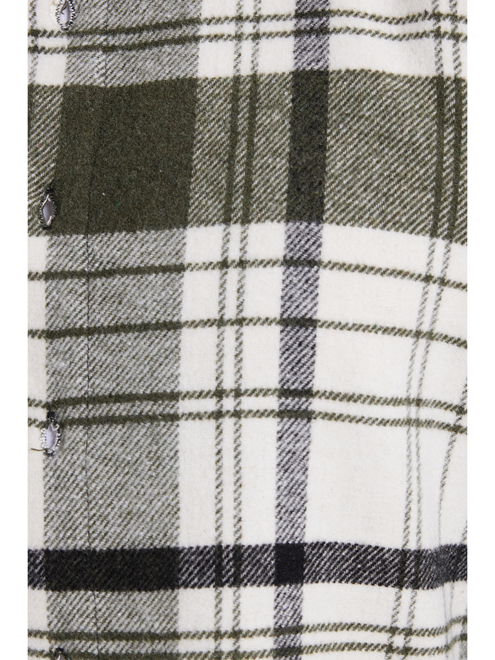 Haki Erkek Slim Fit Dar Kesim Kareli Kışlık Oduncu Gömlek-4