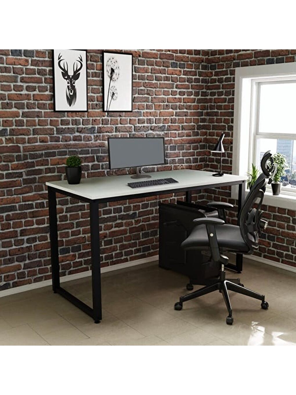 140 cm Çalışma Masası - Beyaz-3