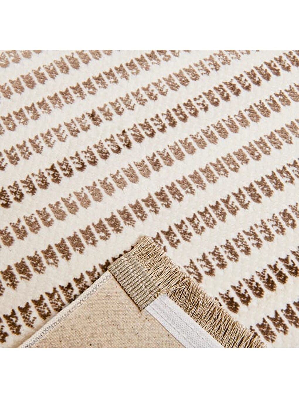 Soft Tuku Halı - Bej - 80x150 cm-1