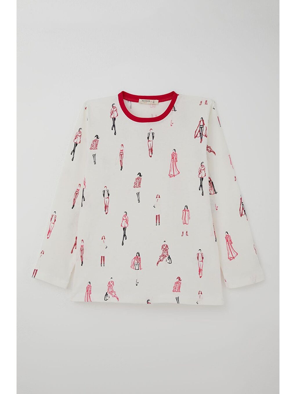 Kız Çocuk Pijama Takımı Podyum Rüyası Moda Kızları Ekru (9-10 Yaş)-1