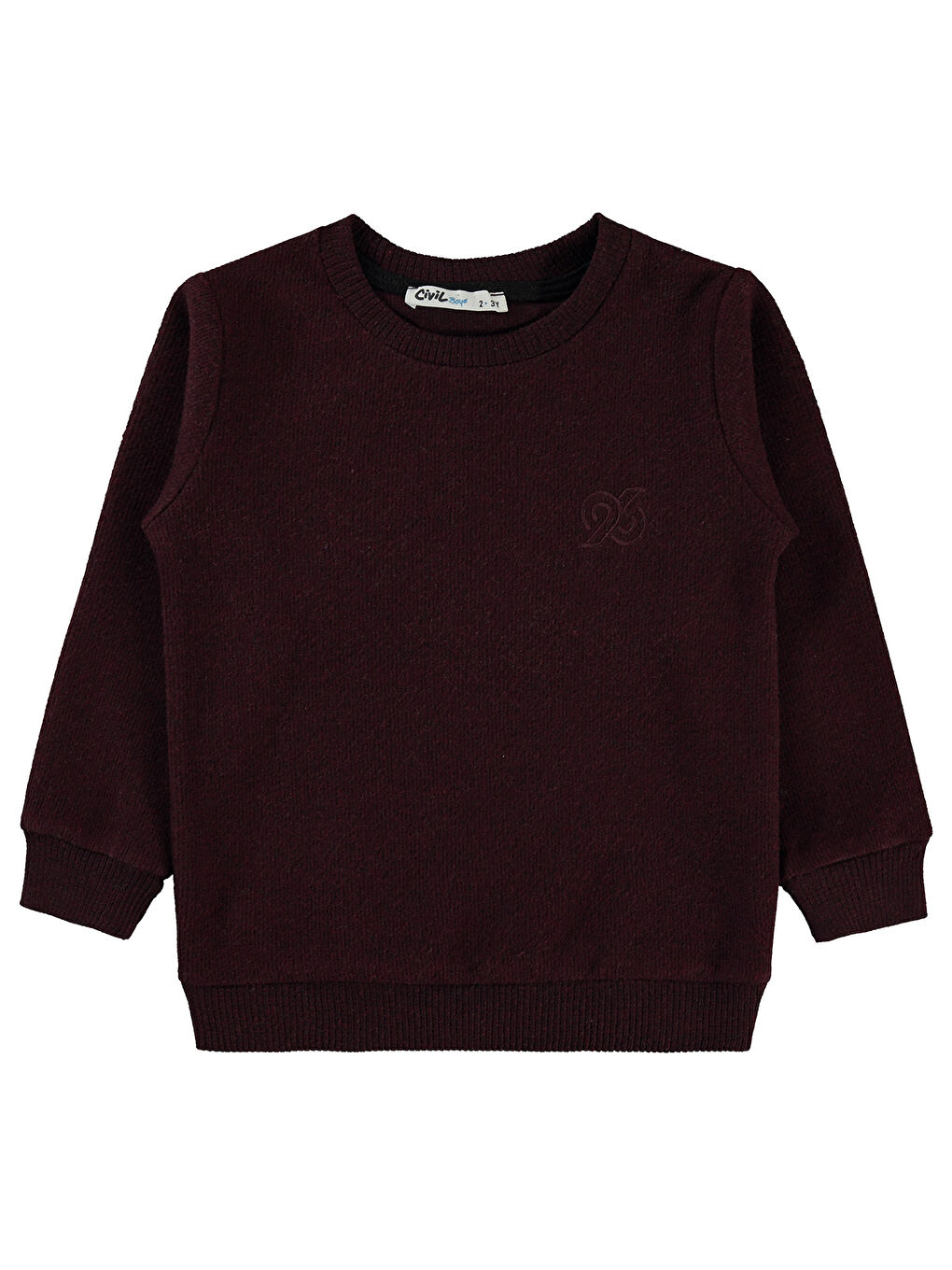 Civil Bordo Boys Erkek Çocuk Sweatshirt 2-5 Yaş Bordo