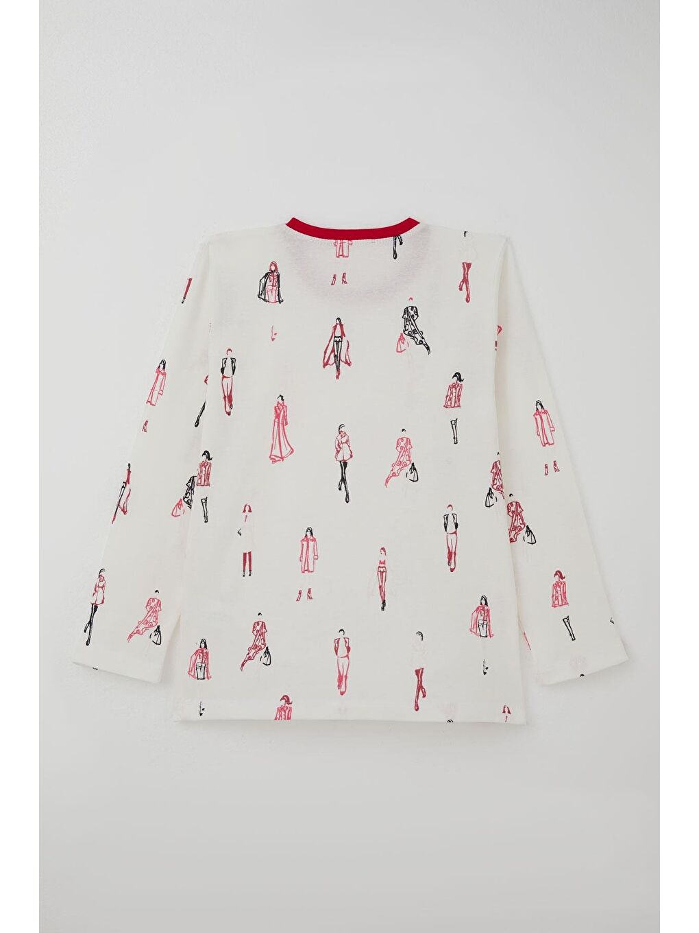 Kız Çocuk Pijama Takımı Podyum Rüyası Moda Kızları Ekru (9-10 Yaş)-3