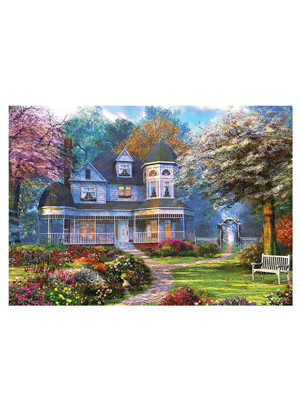 KS GAMES Renksiz Puzzle 2000 Parça Victorian Home 22508 - 1