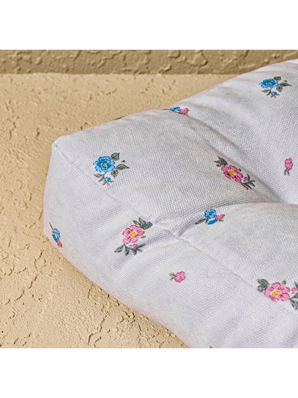 Soft Lora Sandalye Minderi - Ekru - 40x40 cm-1