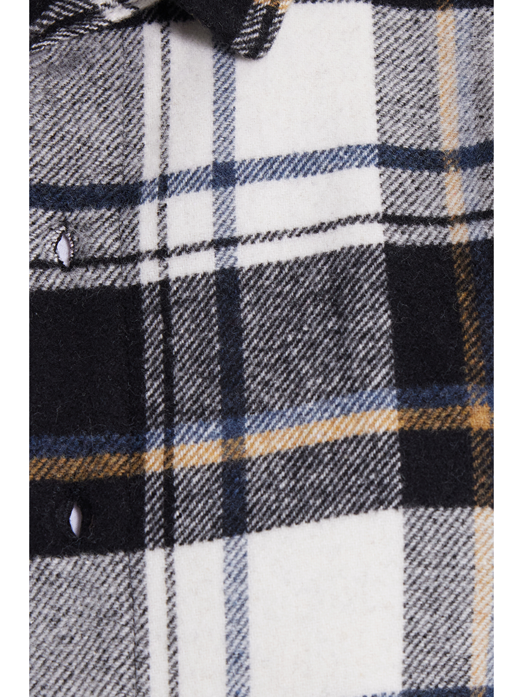 Ekru Erkek Slim Fit Dar Kesim Kareli Kışlık Oduncu Gömlek-4