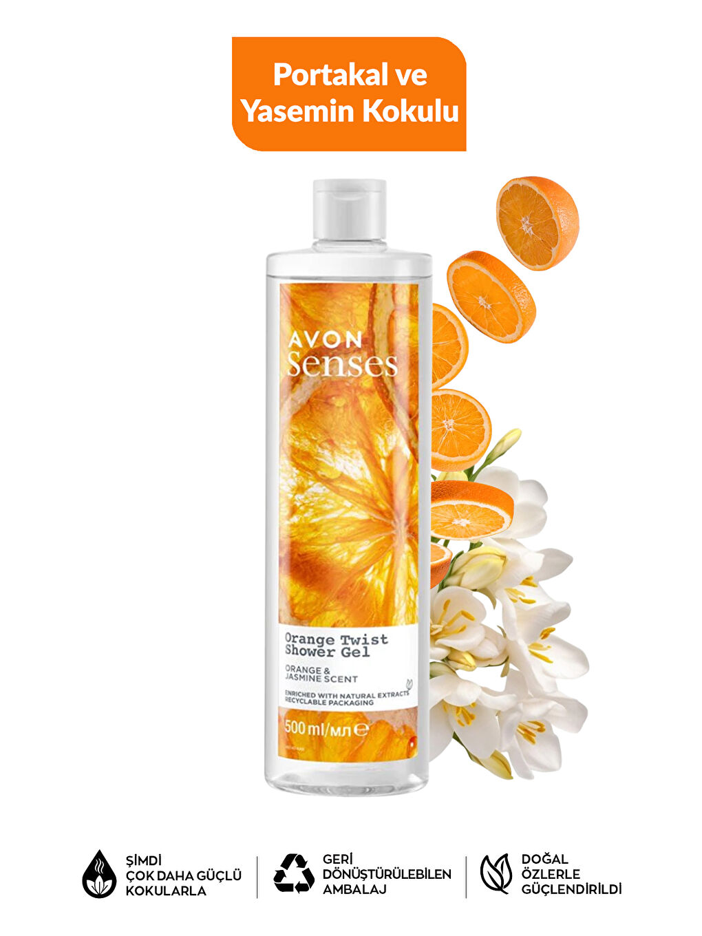 Sardunya Portakal Yasemin Greyfurt Sandal Nane ve Salatalık Kokulu Duş Jeli Paketi-3