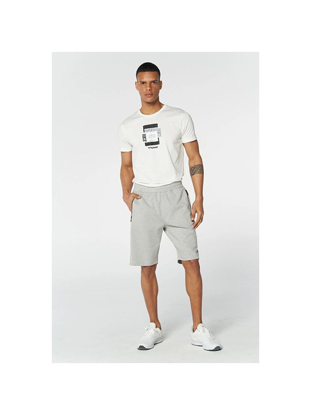 T-Mt Interval Erkek Gri Bermuda-1