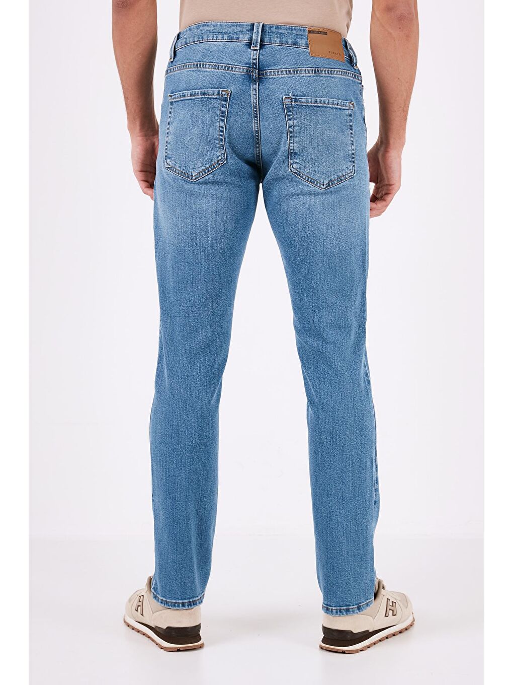 Mavi Pamuklu Normal Bel Regular Fit Boru Paça Jean Pantolon 2208J651PARMA-3