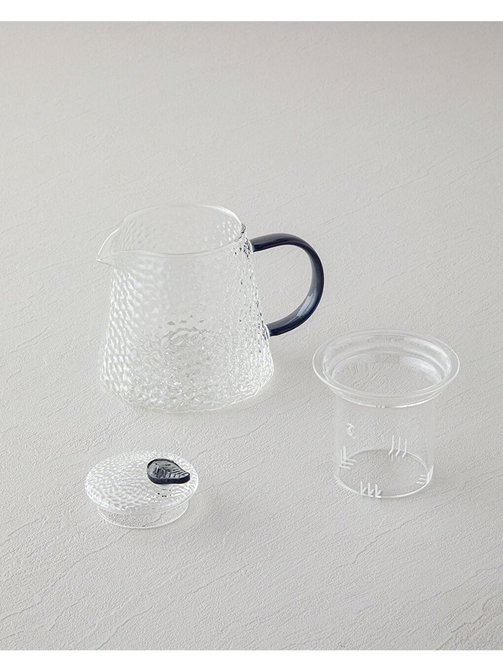 English Home Gri Bubbly Cam Demlik 500 ml Füme - 1