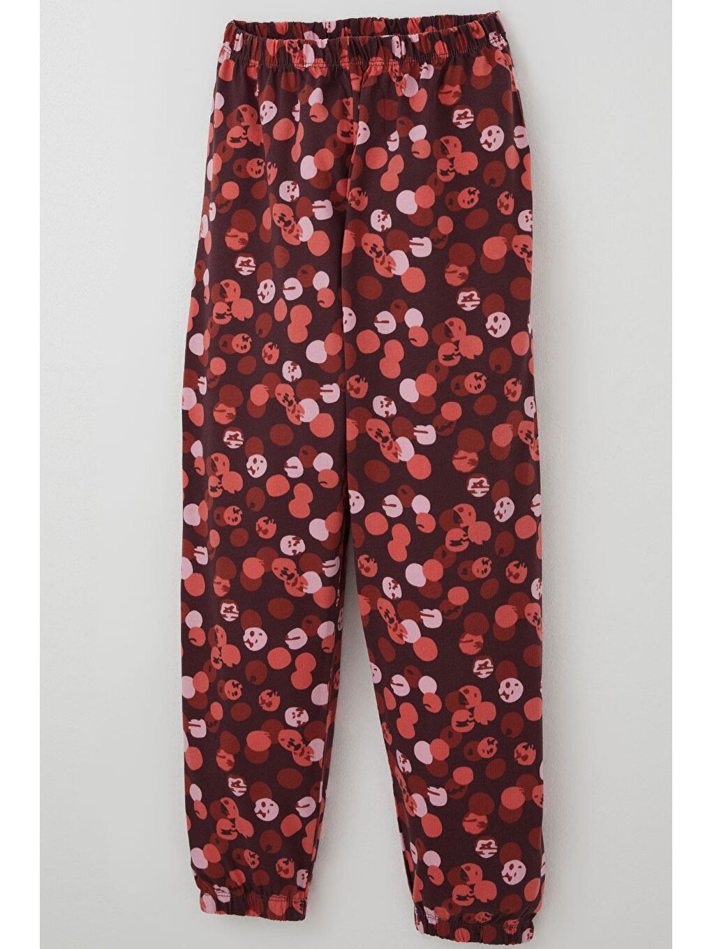 Kız Çocuk Pijama Takımı Neşeli Benekler Desenli Mürdüm (9-12 Yaş)-6