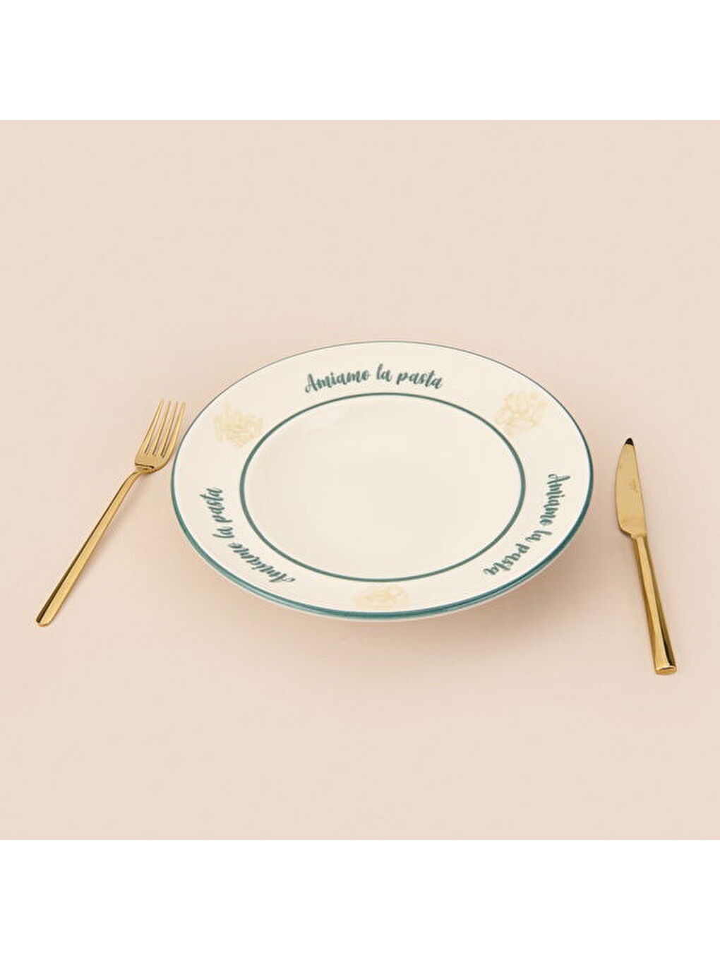 Kitchen Amiamo La Pasta Makarna Tabağı - Beyaz - 27 cm