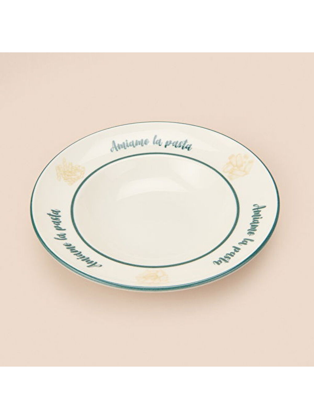 Kitchen Amiamo La Pasta Makarna Tabağı - Beyaz - 27 cm-1