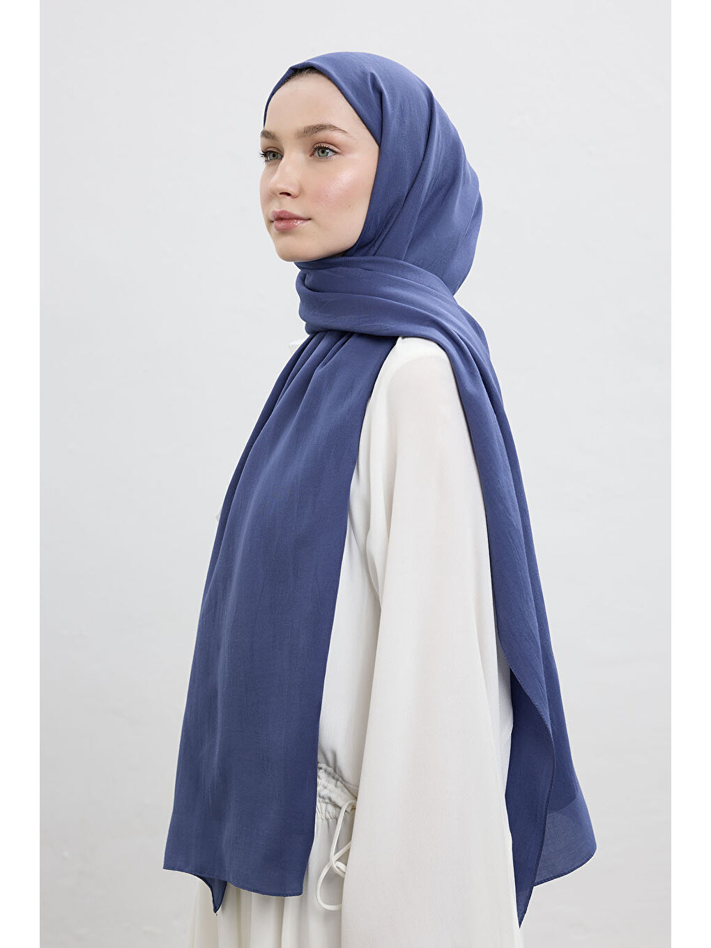 Pamuk Line Şal İndigo-1