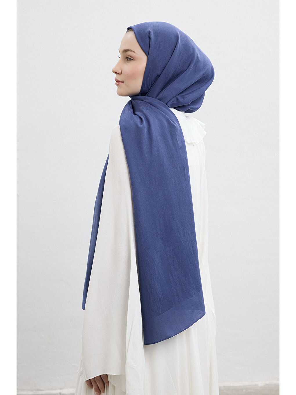 Pamuk Line Şal İndigo-2