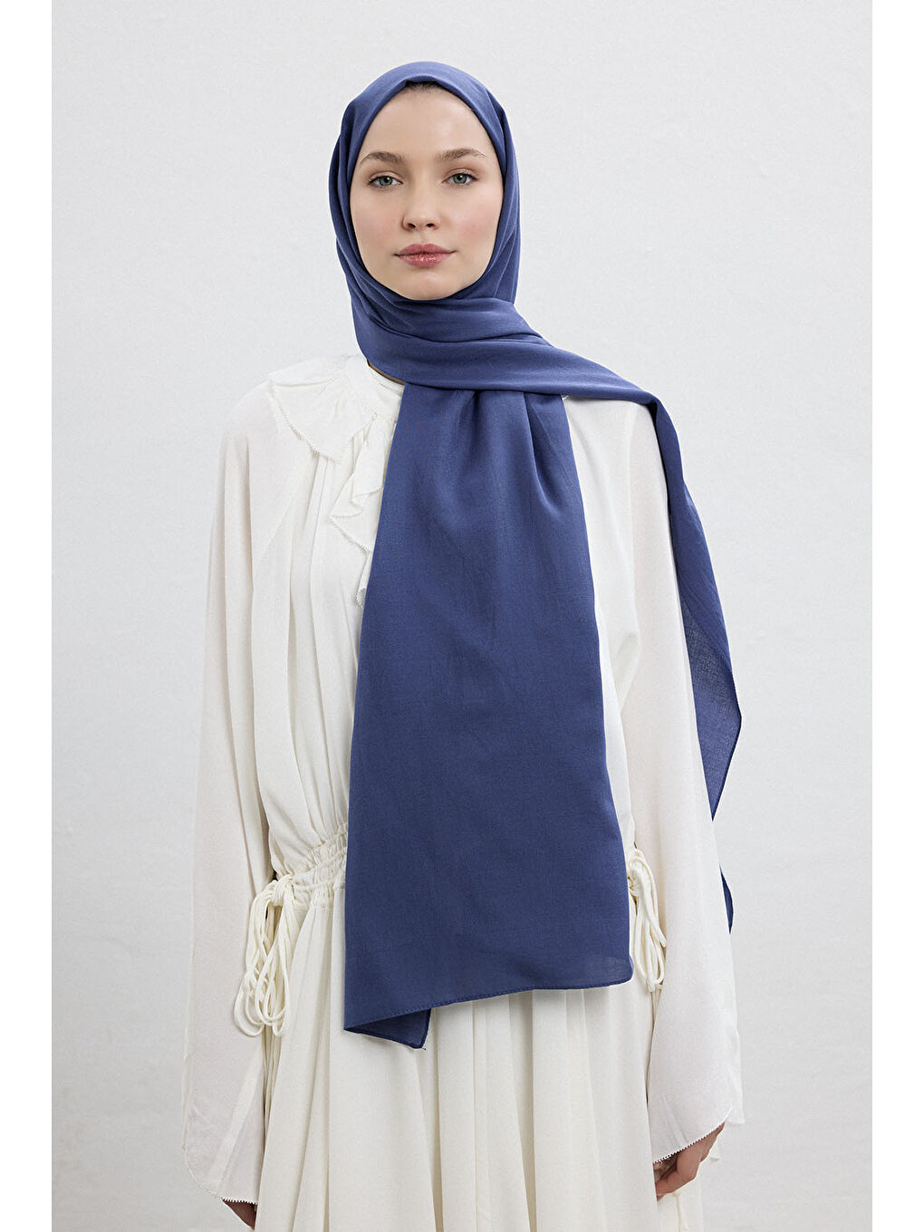 Pamuk Line Şal İndigo-4