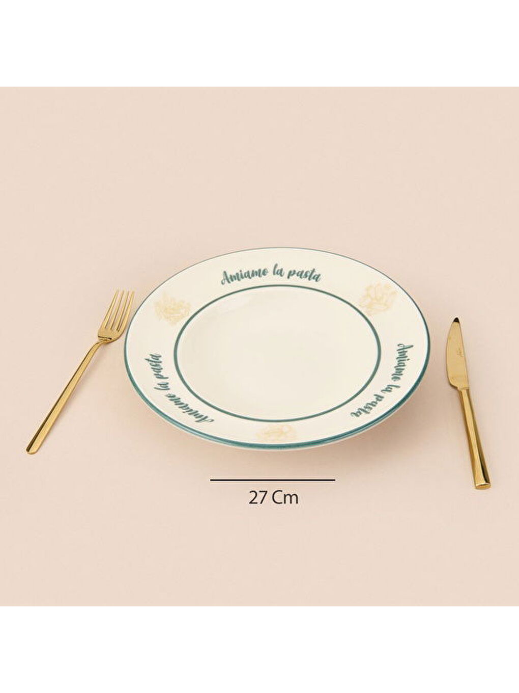 Kitchen Amiamo La Pasta Makarna Tabağı - Beyaz - 27 cm-3