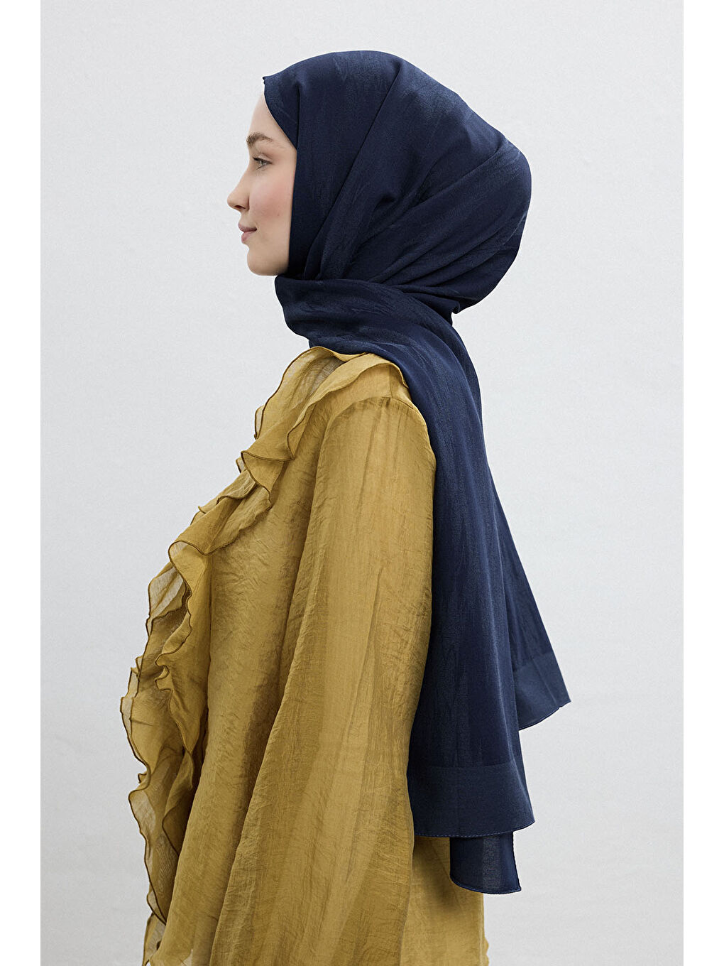 Pamuk Line Şal Lacivert-5