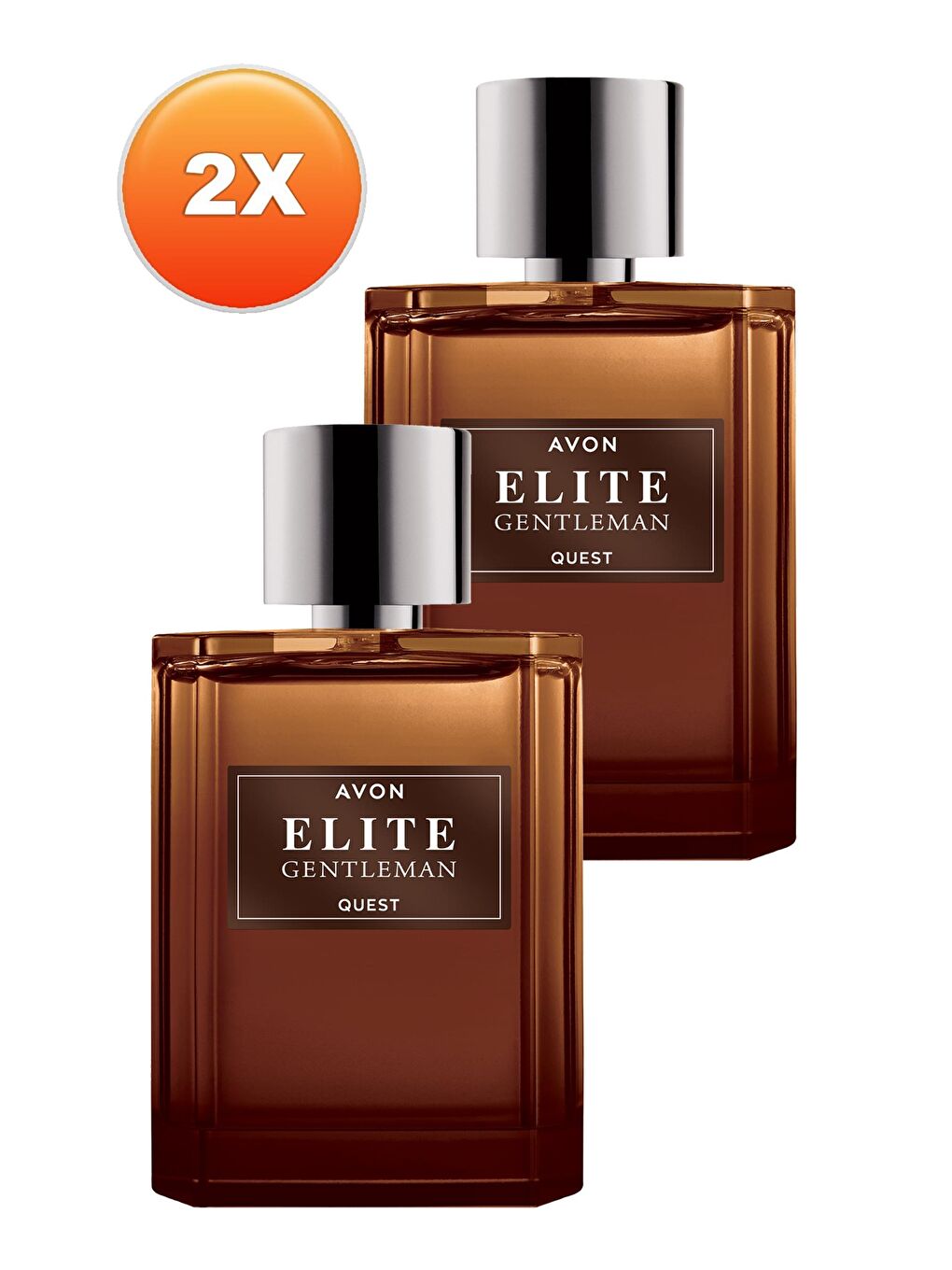 AVON Renksiz Elite Gentleman Quest Erkek Parfüm Edt 75 Ml. İkili Set - 1