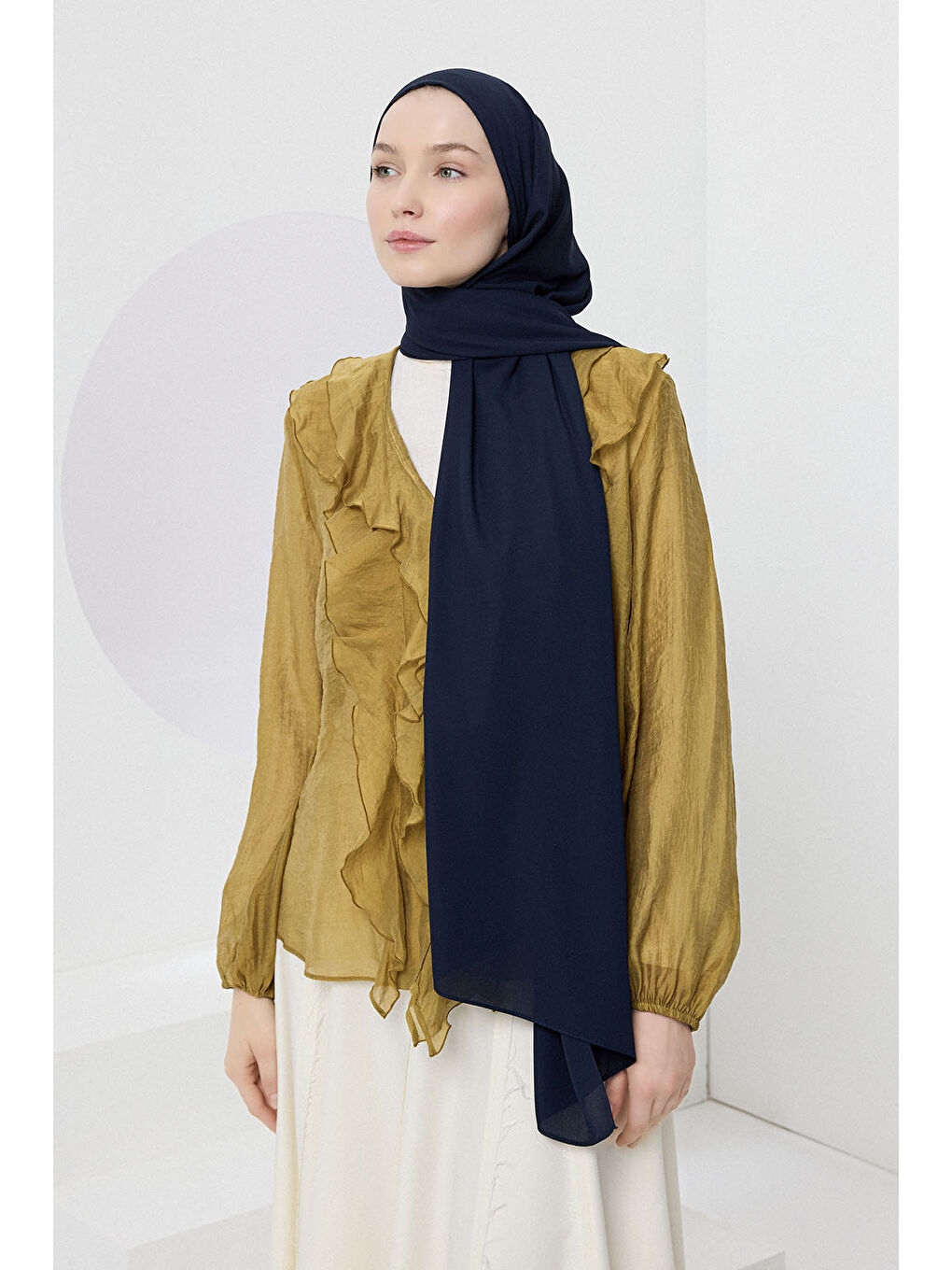 Comfort Luxe Şal Lacivert-5