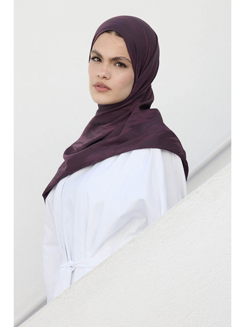 Pamuk Line Şal Mürdüm-1