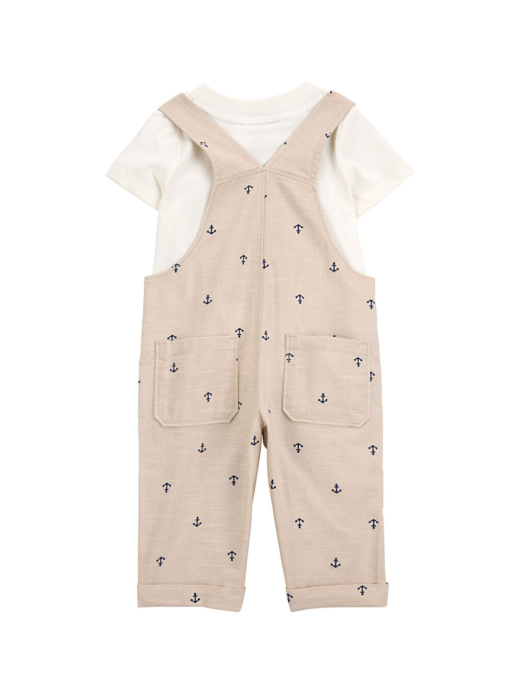 Carter's Kahverengi Erkek Bebek Salopet Set 2'li Paket - 1