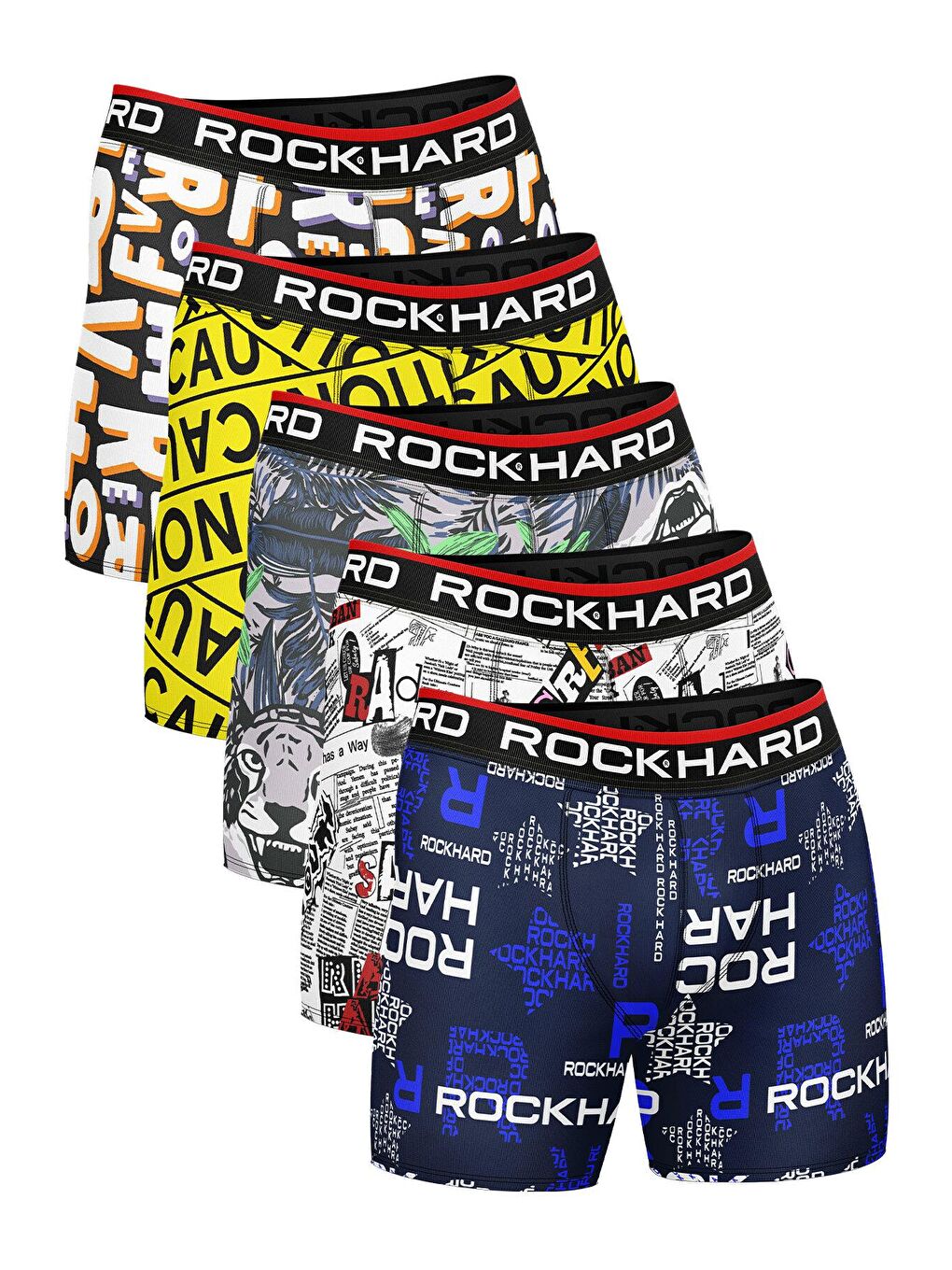 Karışık Erkek Baskılı Boxer 5'Li Paket