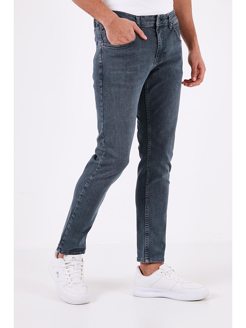 Buratti Mavi Pamuklu Yüksek Bel Slim Fit Boru Paça Jeans 3300J90TOKYO