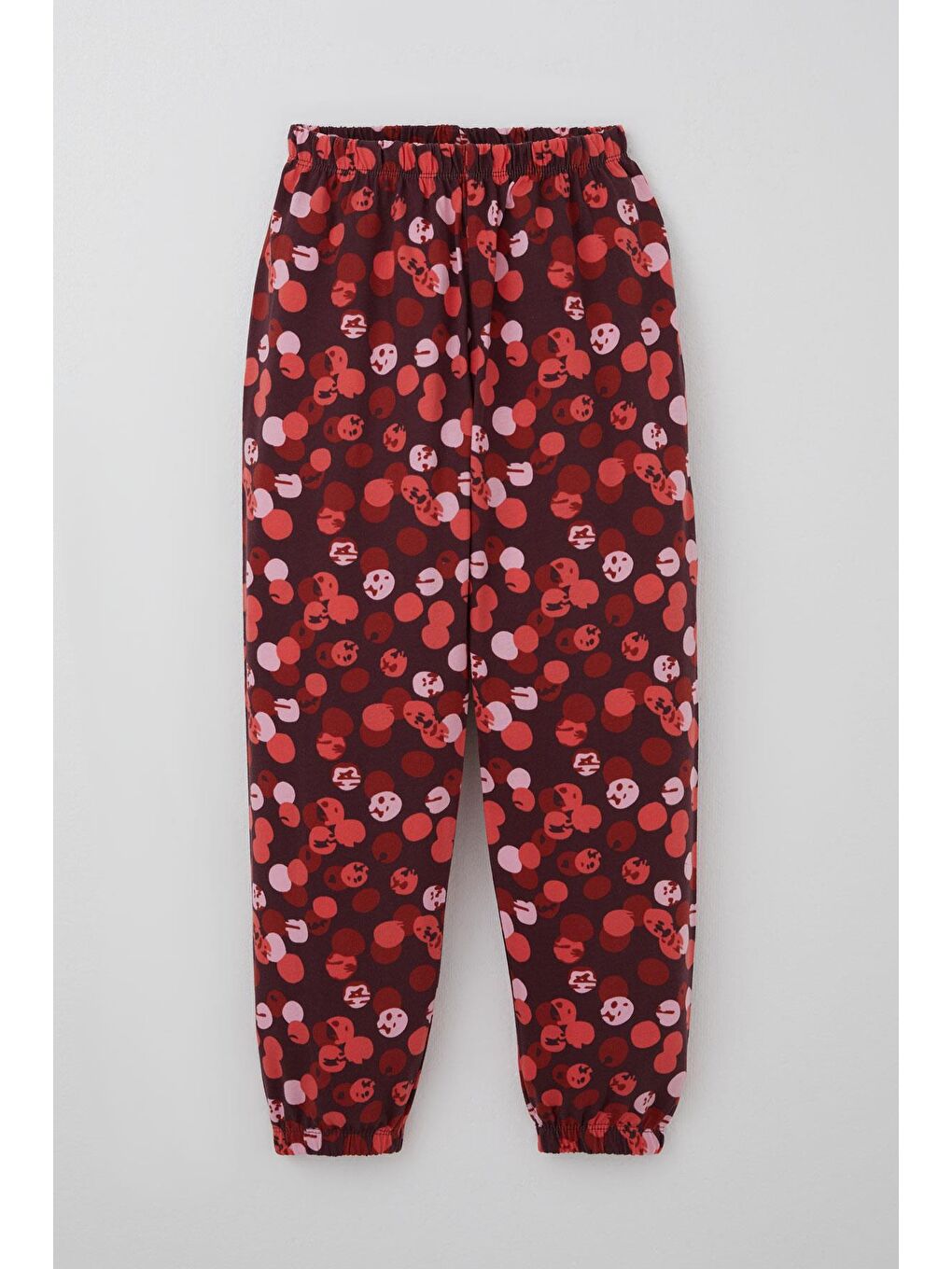 Kız Çocuk Pijama Takımı Neşeli Benekler Desenli Mürdüm (4-8 Yaş)-2