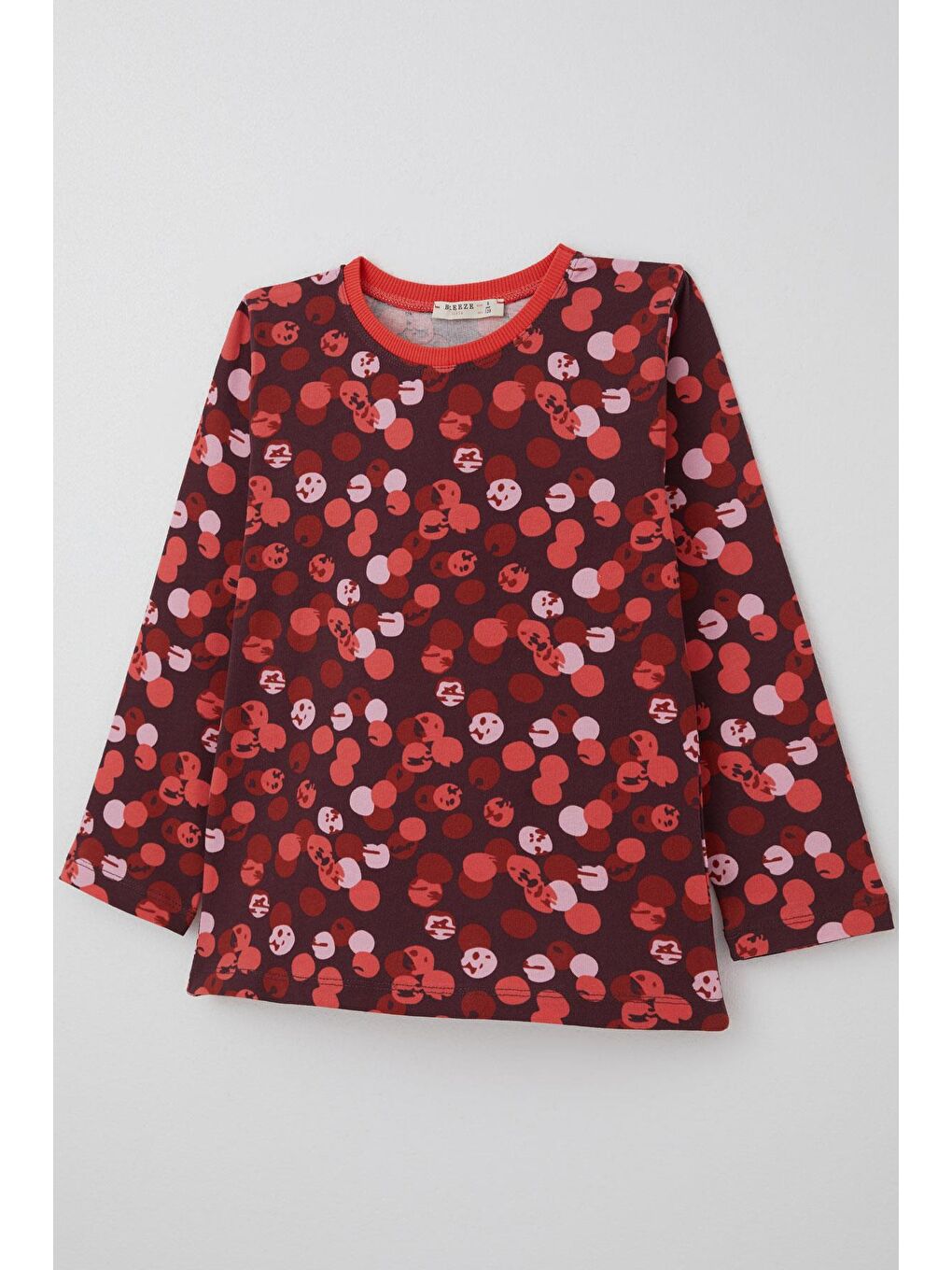 Kız Çocuk Pijama Takımı Neşeli Benekler Desenli Mürdüm (4-8 Yaş)-5