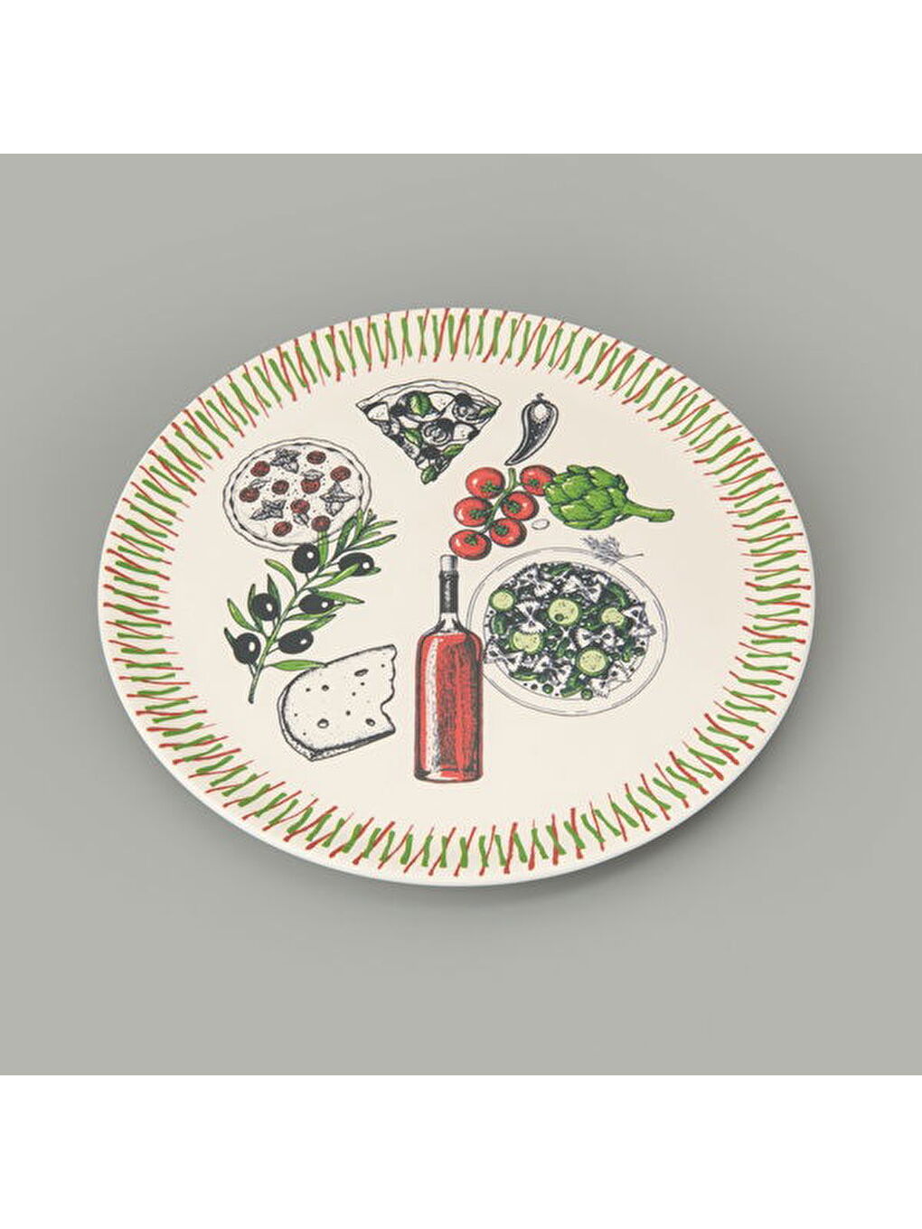 Karışık Kitchen The Best Pizza Tabağı - Renkli - 31 cm-1