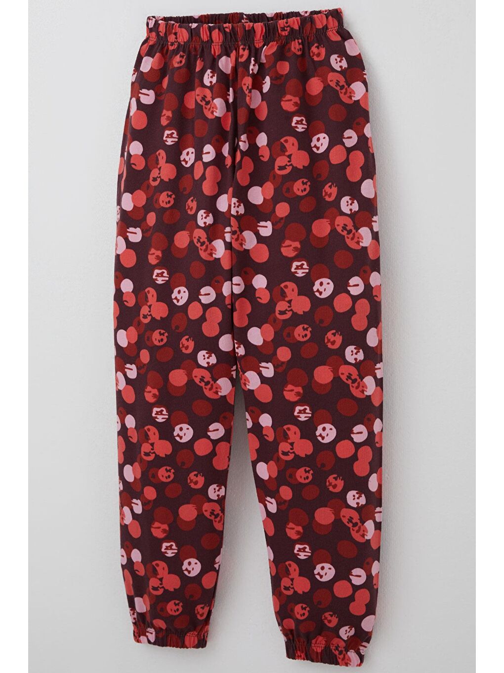 Kız Çocuk Pijama Takımı Neşeli Benekler Desenli Mürdüm (4-8 Yaş)-6