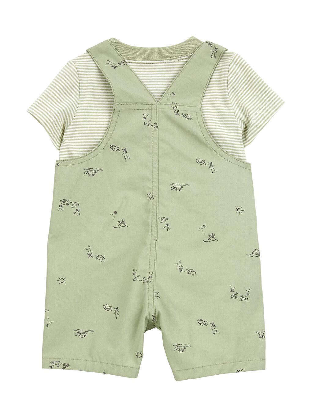 Carter's Yeşil Erkek Bebek Salopet Set 2'li Paket - 2